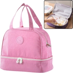 Insulated Pink Lunch Bag with Adjustable Strap 27cm