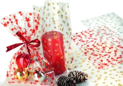 Läbipaistev tsellofaankott Star 25x40 cm