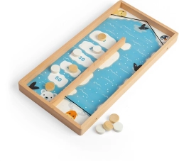 Bigjigs Toys puukettadega puidust lauamäng jääl