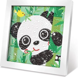 Kivide (diamond painting) pildi loovkomplekt – panda 17 cm