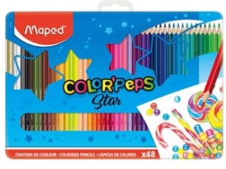 Kolmnurksed värvipliiatsid Maped Color'Peps 48 tk plekk-karbis