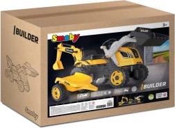 Pedaaltraktor Builder Max ekskavaatori ja haagisega