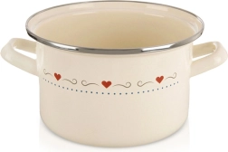 Emailitud pott Tonca 18 cm, 2 l, kreemjas