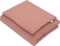 Muslin set with filling 70 × 80 cm pink