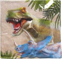 Dinosauruse motiiviga peosalinapid 33 × 33 cm, 20 tk