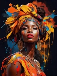 Diamond Painting African Woman II 30 × 40 cm