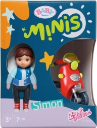 BABY born Minis komplekt tõukeratta ja nukuga Simon, 7 cm