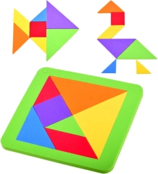 Vahust tangram-pusle – värviline loogikamäng