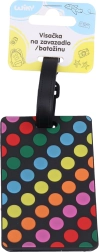 Rubber luggage tag with strap