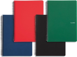 A5 Ring-bound Notebook with Double Wire, Classic, PP Covers, Ruled