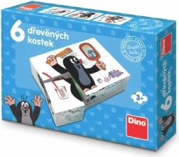 Dino puidust pildikuubikud MUTT 6 tk