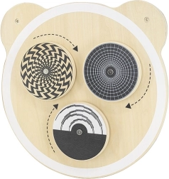 Puidust seinapaneel pöörlevate punktidega