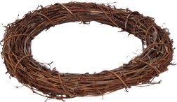 Decorative rattan wreath 25 cm