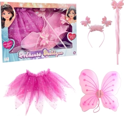 Kids set little princess butterfly with wings