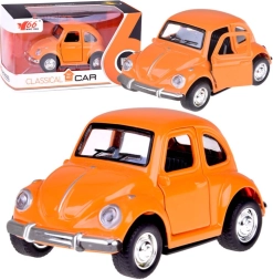 Klassikaline oranž mänguauto avatavate ustega