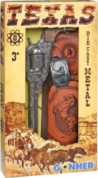 Metal metal cowboy revolver Gonher with holster