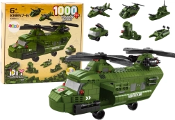 Military Green Helicopter Building Kit 1000 pcs