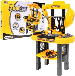 Suur laste töölaud tööriistade ja hammasratastega, 23 osa (3+)