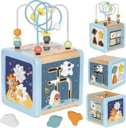 Wooden activity cube space