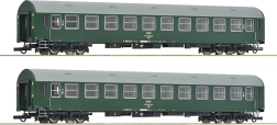 Roco 2 reisivaguni komplekt PKP H0 Bwxzd Y/B 70