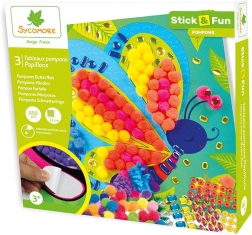 Stick & Fun kaunistamine pompoonidega Liblikad