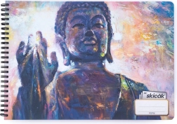 Visandiplokk A4, 40 lehte, 190 g Budha