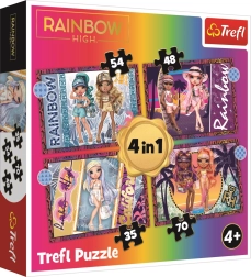 Puzzle 4in1 Modern Dolls Rainbow High