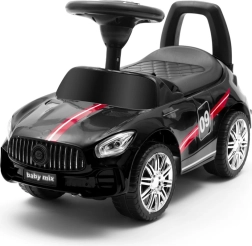 Laste sõiduk (jalgadega tõukeratas) helidega BABY MIX Racer – must