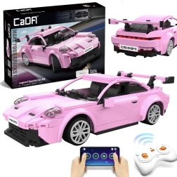 CaDA ehituskomplekt võidusõidu sportauto RC roosa, 280 detaili, Dual Mode