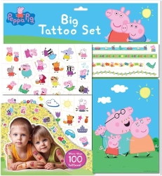 Large Peppa Pig Tattoo Set