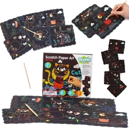 Woopie Art&Fun loovkomplekt lastele – kraabitavad pildid, 7 osa
