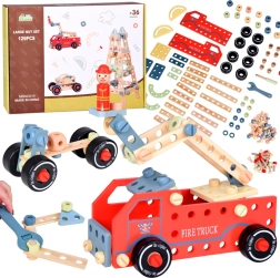 129-osaline loominguline puidust konstruktor