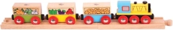 Bigjigs Rail kaubarong koos köögiviljade ja rööbastega