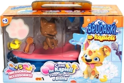 Interactive Bath Set with Corgi – Black‑Brown
