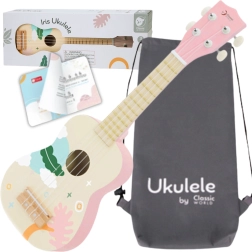 CLASSIC WORLD laste puidust ukulele – Roosa