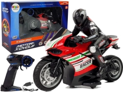 RC sportlik mootorratas 2.4 GHz, ulatus 35 m, punane