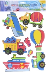 Wall Foam Stickers – Vehicles (set of 8)
