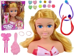 Nuku soengupea helmede, klambrite ja värviliste salkudega