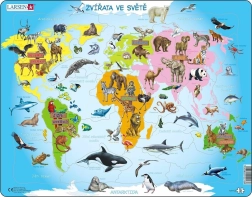 Larsen educational puzzle Animals of the World 28 pieces