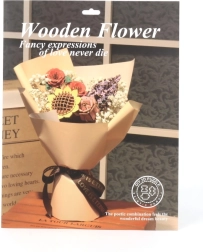 Wooden 3D decorative rose