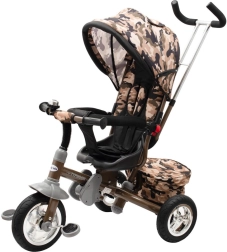 Laste kolmerattaline 3in1 pöörleva 360° istmega Baby Mix Typhoon, army