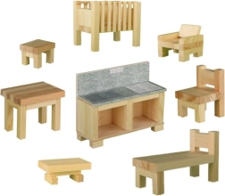 Miniatuurne puidust mööbel CREATIVE KITS