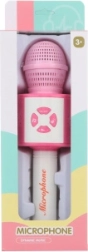 Laste roosa karaoke-mikrofon patareidega