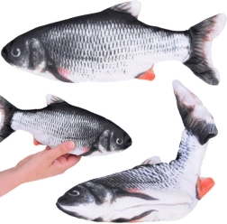 Interaktiivne plüüsist kala liikuva sabaga, USB, 25 cm