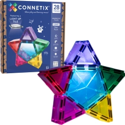 Connetix Light Star Pack magnetilised ehitusdetailid valgusega, 28 tk