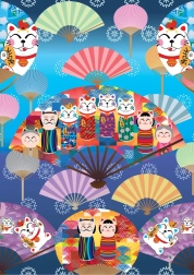 Kokeshi maailma pusle 1000 tükki