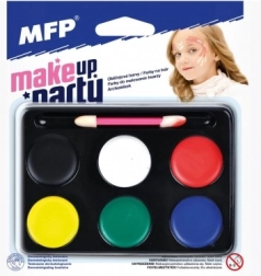 MFP näovärvid Make-up Party 6 värvi pintsliga