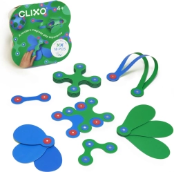 Clixo itzy rohelis-sinine magnetiline ehituskomplekt 18 tk
