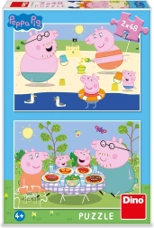 Peppa Pig puzzle on vacation 2×48 pieces