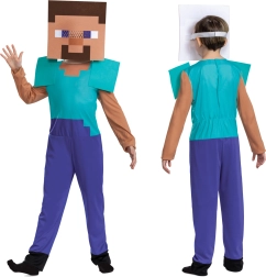 Minecrafti Steve’i laste kostüüm 127–136 cm (7–8 aastat)